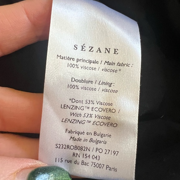 Sezane Noemia Dress, Mosaic Black and White Print - Picture 14 of 15